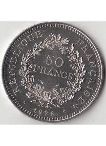1976 - FRANCIA 50 Franchi Ercole Argento Fior di Conio